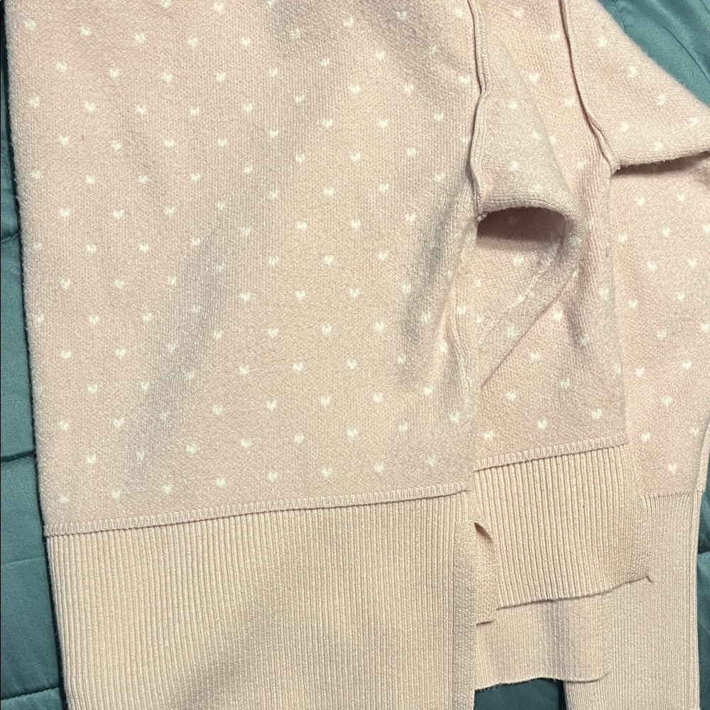 Pink Heart Cropped Sweater - Picture 3 of 3